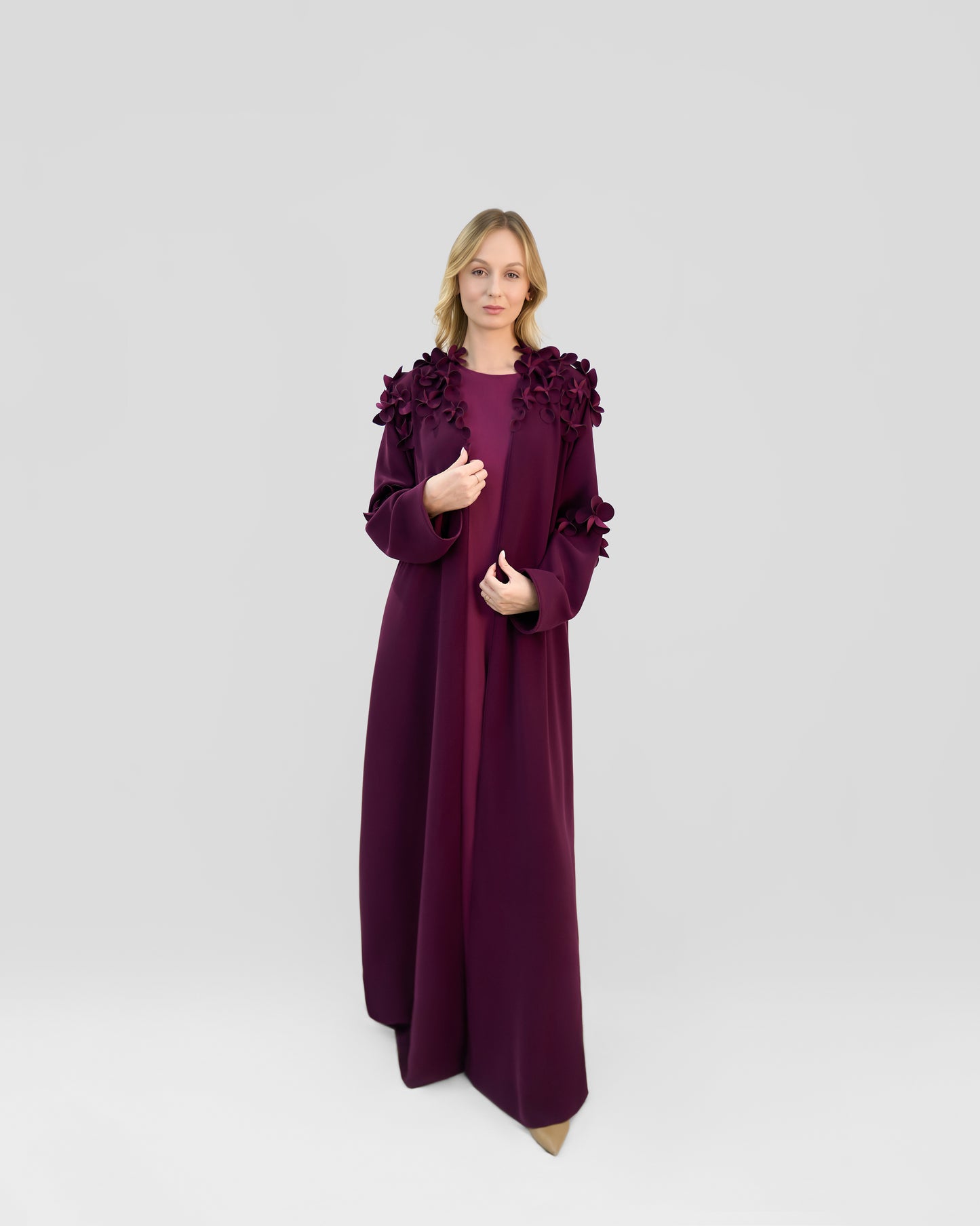 Abayas & Kaftans Purple flower