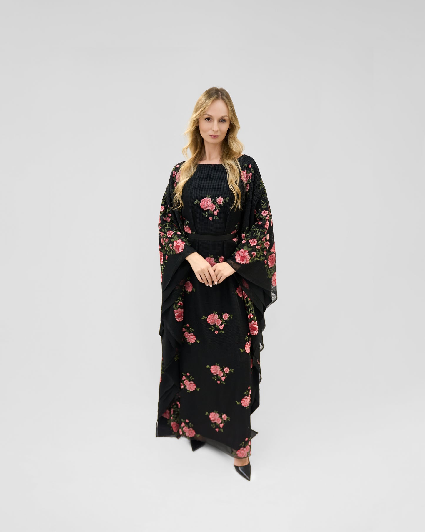 Abayas & Kaftans Black Flowers