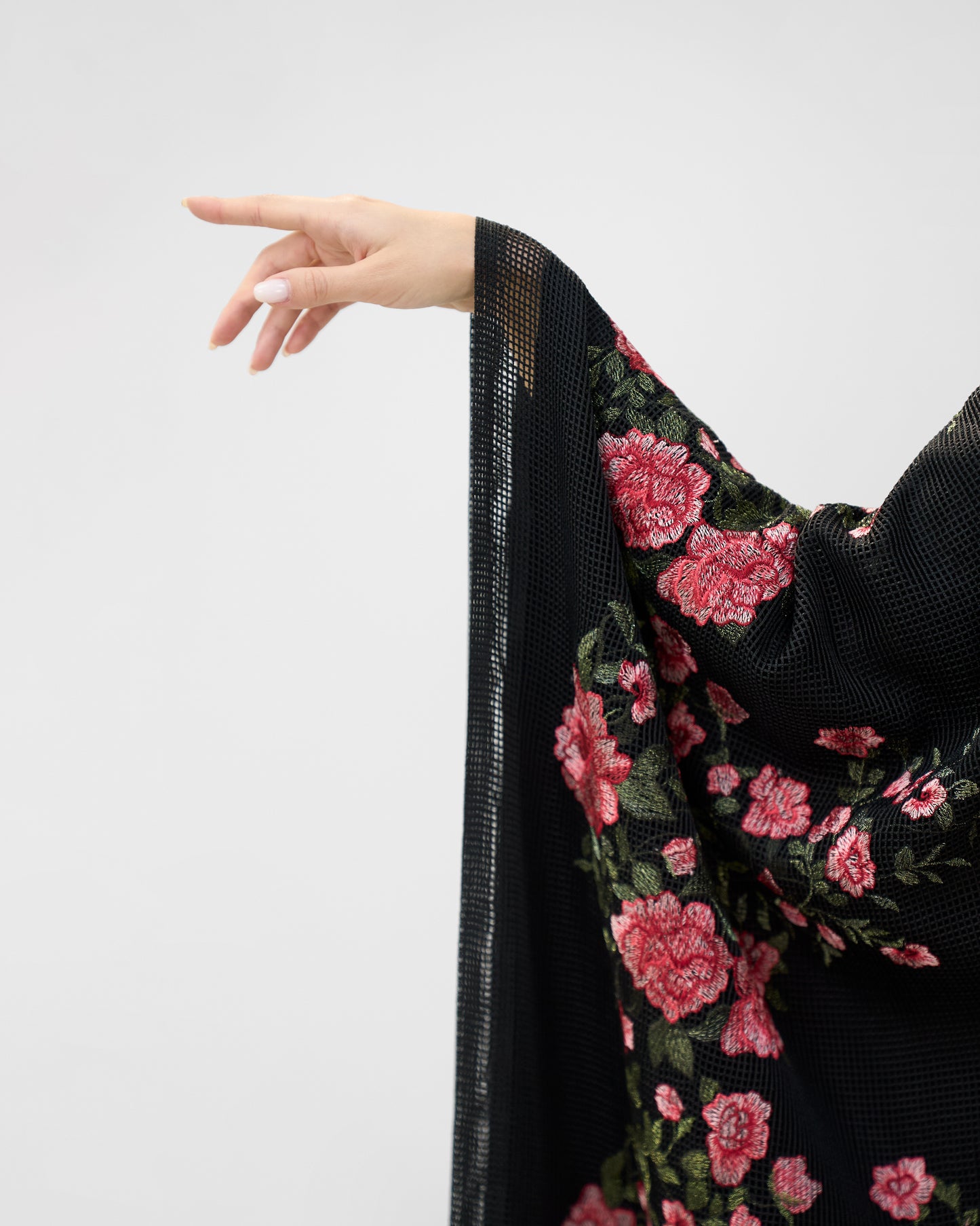 Abayas & Kaftans Black Flowers